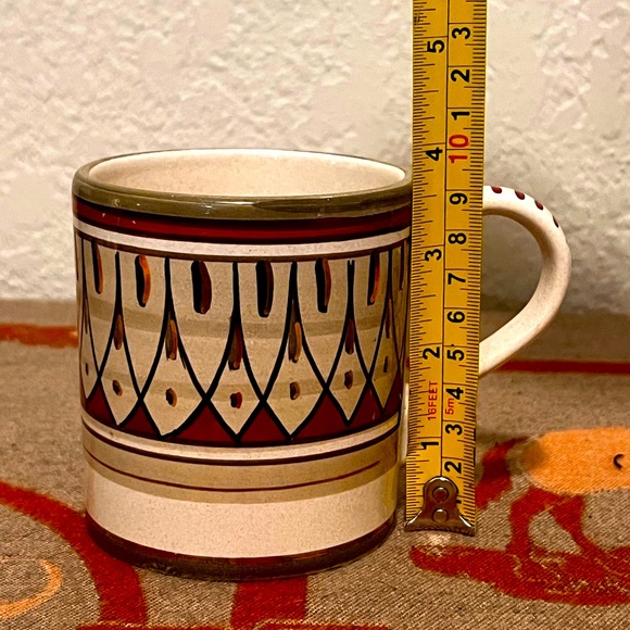 Starbucks 2008 Holiday Deruta Italy Hand Painted 10oz Coffee Mug Gold Detailing - Picture 5 of 7